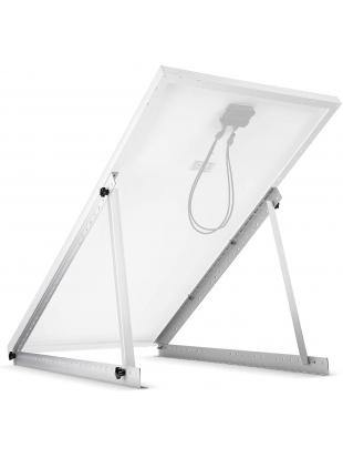 TEOV Halterung für Solarpanel Aufständerung bis 114 cm Flachdach PV Solarmodul | Verstellbar 0-90° | Set | Aluminium |