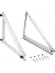 TEOV Halterung für Solarpanel Aufständerung bis 72 cm Flachdach PV Solarmodul | Verstellbar 0-90° | Set | Aluminium |